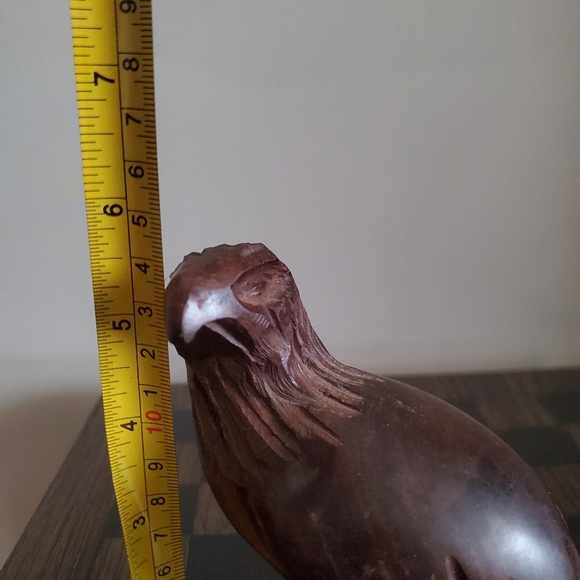 Vintage 1970s ironwood hand carved eagle statue 6" in - Picture 7 of 9